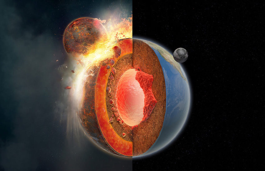  A Big Whack That Made the Moon May Have Also Created Continents That Move