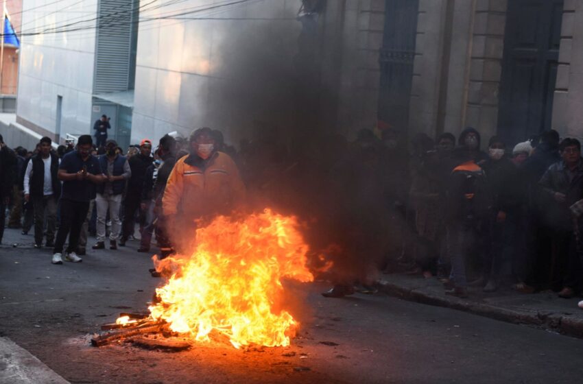  Coup attempt in Bolivia as armoured vehicle seen ramming into presidential palace