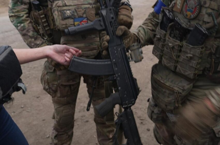  Smiling Ukrainian soldier holds up ‘trophy’ taken from inside Russia