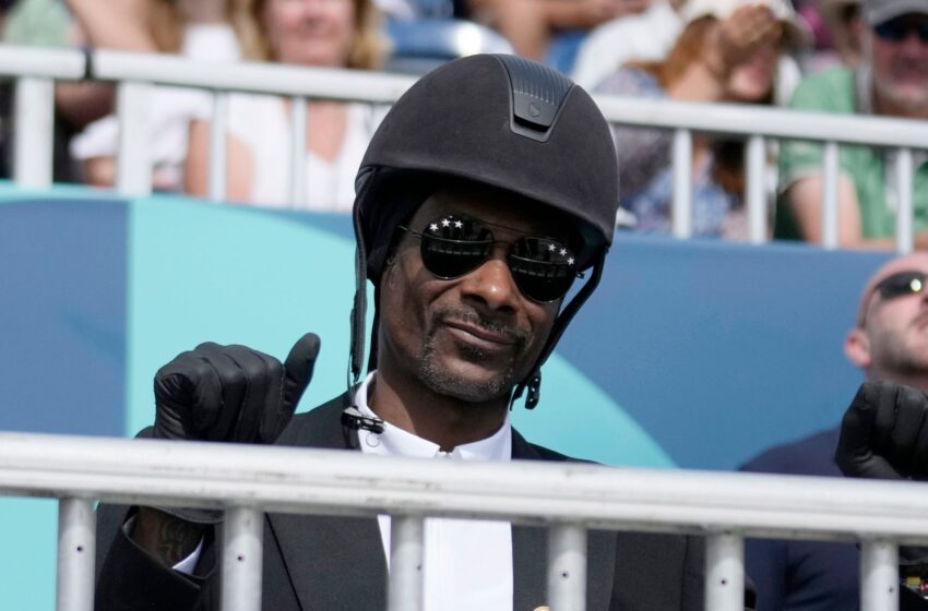  Olympics superfan Snoop Dogg sports full equestrian kit to watch dressage