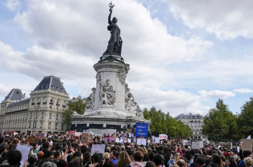  Protests in France to support woman allegedly drugged by husband and raped by strangers