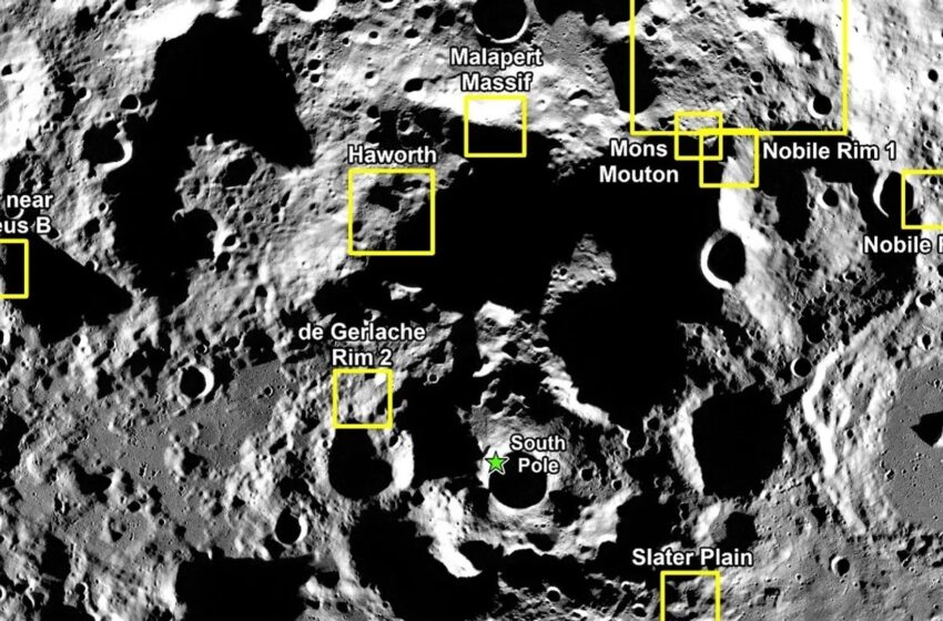  NASA identifies potential landing sites for historic manned mission to the moon