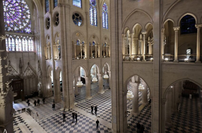  First glimpse inside restored Notre-Dame cathedral five years after devastating fire