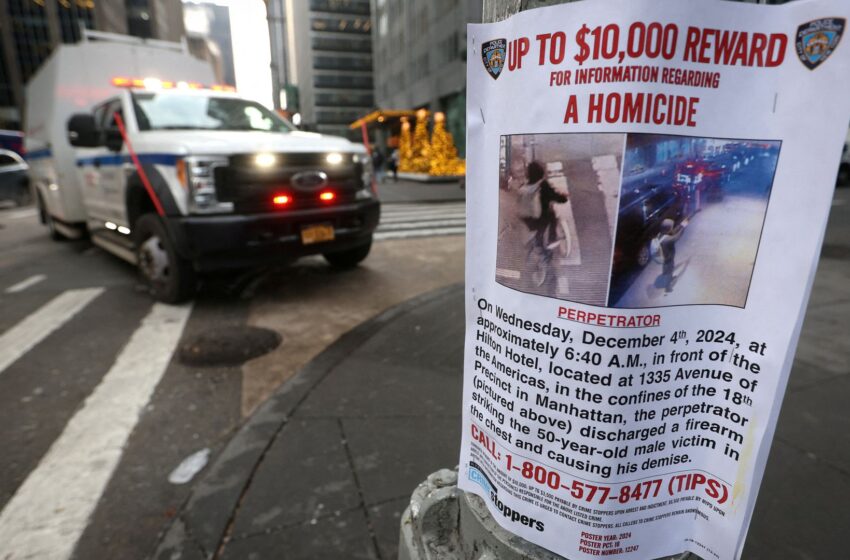  Divers helping in search for evidence in hunt for New York healthcare CEO killer