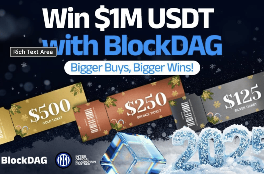  BlockDAG’s New Year Raffle Features A Huge $1M USDT Grand Prize! DOGE Price Rally Predicted & XRP Market Cap Expected to Grow