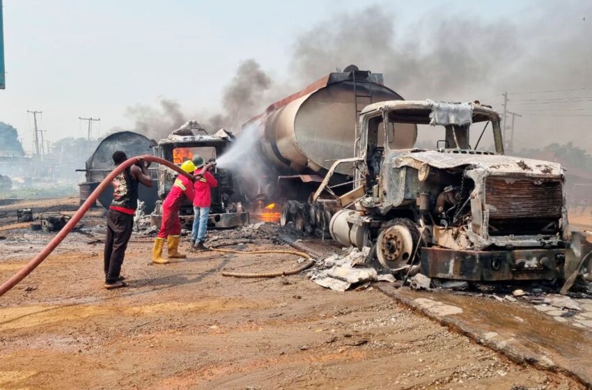  Fuel explosion kills 70 as crowd ‘scooped fuel’ from overturned tanker