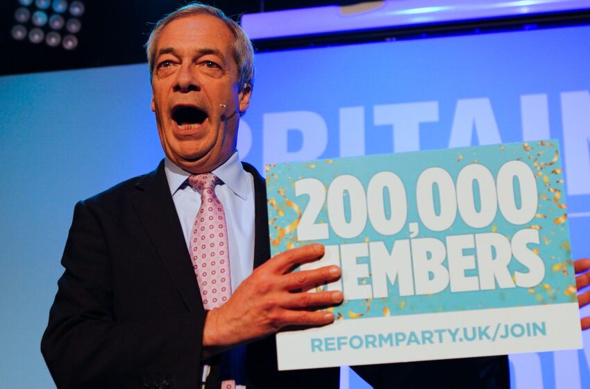  Farage claims membership milestone for Reform UK and has warning for Labour